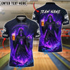 BlueJose Bowling Grim Reaper Beer Flame Customized Name, Team Name 3D Shirt (4 Colors)