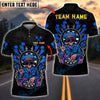 BlueJose Darts Skeleton Officer Flames Customized Name, Team Name 3D Shirt (4 Colors)