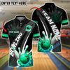 BlueJose Bowling And Pins Fire Strike Customized Name, Team Name 3D Shirt (4 Colors)