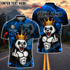 BlueJose Darts Panda King Savage Mood Customized Name, Team Name 3D Shirt (4 Colors)