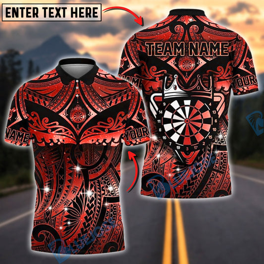 BlueJose Darts Royal Crown Gold Pattern Customized Name, Team Name 3D Shirt (4 Colors)