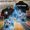 BlueJose Bowling And Pins Maori Tribal Warrior Customized Name, Team Name 3D Shirt (4 Colors)