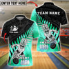 BlueJose Bowling And Pins Maori Tribal Warrior Customized Name, Team Name 3D Shirt (4 Colors)