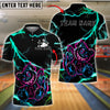 BlueJose Bowling And Pins Teddy Bear Cosmic Cute Customized Name, Team Name 3D Shirt (4 Colors)