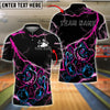 BlueJose Bowling And Pins Teddy Bear Cosmic Cute Customized Name, Team Name 3D Shirt (4 Colors)