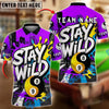 BlueJose Billiards 8&9 Ball Yin Yang Street Art Stay Wild Personalized Name Shirt (4 Colors)
