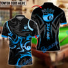 BlueJose Billiards Gold 8 Ball Crown Tribal Swirl Design Personalized Name Shirt (4 Colors)
