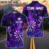 BlueJose Darts Dark Skull Dartboard Lightning Design Customized Name, Team Name 3D Shirt (4 Colors)