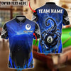 BlueJose Billiards 8 Ball Scorpion Lightning Personalized Name, Team Name Unisex Shirt (4 Colors)