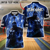 BlueJose Bowling And Pins Spartan Warrior Lightning Customized Name, Team Name 3D Shirt (4 Colors)