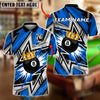 BlueJose Billiards 8 Ball Crown Splash Personalized Name, Team Name Unisex Shirt (4 Colors)
