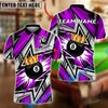 BlueJose Billiards 8 Ball Crown Splash Personalized Name, Team Name Unisex Shirt (4 Colors)