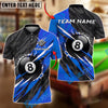 BlueJose Billiards 8 Ball Black Slash Personalized Name, Team Name Unisex Shirt (4 Colors)