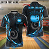 BlueJose Bowling And Pins Crown Royal Swirl Customized Name, Team Name 3D Shirt (4 Colors)