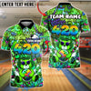 BlueJose Bowling And Pins Graffiti Bear 420 Customized Name, Team Name 3D Shirt (4 Colors)