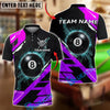 BlueJose Billiards 8 Ball Cyber Tech Glow Personalized Name, Team Name Unisex Shirt (4 Colors)
