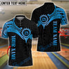 BlueJose Bowling And Pins Golden Tribal Pattern Customized Name, Team Name 3D Shirt (4 Colors)