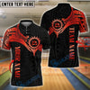BlueJose Bowling And Pins Golden Tribal Pattern Customized Name, Team Name 3D Shirt (4 Colors)