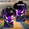 BlueJose Bowling And Pins Fireball Strike Motion Customized Name, Team Name 3D Shirt (4 Colors)