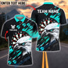 BlueJose Darts Bald Eagle Black Graffiti Style Customized Name, Team Name 3D Shirt (4 Colors)