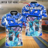 BlueJose Graffiti Bowling Hip Hop Shark with Sunglasses Customized Name, Team Name 3D Shirt (4 Colors)