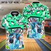 BlueJose Graffiti Bowling Hip Hop Shark with Sunglasses Customized Name, Team Name 3D Shirt (4 Colors)