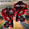 BlueJose Bowling And Pins Angry Tiger Claw Slash Pattern Customized Name, Team Name 3D Shirt (4 Colors)