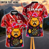 BlueJose Darts Cat Neon Angry Cat Customized Name, Team Name 3D Shirt (4 Colors)