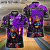 BlueJose Bowling And Pins King Flame Ball Graffiti Style Customized Name, Team Name 3D Shirt (4 Colors)