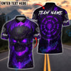 BlueJose Darts Lava Skull Burning Flame Customized Name, Team Name 3D Shirt (4 Colors)