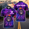 BlueJose Darts Funny Dartboard Cartoon Neon Style Customized Name, Team Name 3D Shirt (4 Colors)