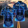 BlueJose Darts Fiery Bear King Customized Name, Team Name 3D Shirt (4 Colors)