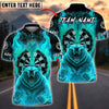BlueJose Darts Flaming Bear Customized Name, Team Name 3D Shirt (4 Colors)