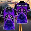 BlueJose Darts Flaming Bear Customized Name, Team Name 3D Shirt (4 Colors)