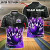 BlueJose Bowling Explosion Pins Customized Name, Team Name 3D Shirt (4 Colors)
