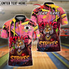 BlueJose Bowling Tiger King Of Strikes Graffiti Style Customized Name, Team Name 3D Shirt (4 Colors)