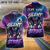 BlueJose Bowling Snake Silent Strike Neon Glow Customized Name, Team Name 3D Shirt (4 Colors)