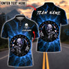 BlueJose Darts Lightning Evil Skull Board Customized Name, Team Name 3D Shirt (4 Colors)