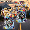 BlueJose Darts Urban Mask Dartboard Graffiti Personalized Name, Team Name Shirt (4 Colors)
