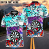 BlueJose Darts Crazy Face Dartboard Graffiti Personalized Name, Team Name Shirt (4 Colors)