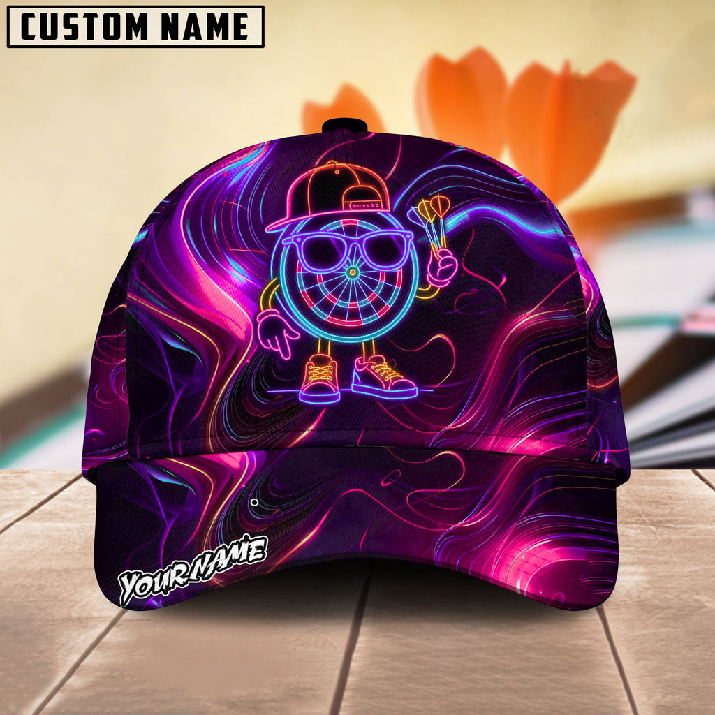 BlueJose Darts Cartoon Neon Style Personalized Name Cap (6 Colors)