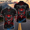 BlueJose Darts Raven Winged Skull Roses Customized Name, Team Name 3D Shirt (4 Colors)