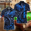 BlueJose Billiards Ball 8 Tribal Lion Head Polynesian Tattoo Pattern Personalized Name Shirt (4 Colors)