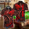 BlueJose Billiards Ball 8 Tribal Lion Head Polynesian Tattoo Pattern Personalized Name Shirt (4 Colors)