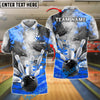 BlueJose Bowling Flaming Strike Customized Name, Team Name 3D Shirt (4 Colors)