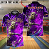BlueJose Bowling And Pins Mummy Red Lightning Power Customized Name, Team Name 3D Shirt (4 Colors)