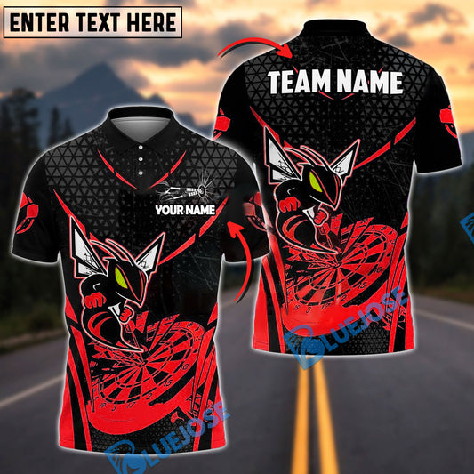 BlueJose Darts Yellow Hornet Graphic Personalized Name, Team Name Shirt (4 Colors)