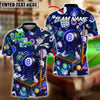 BlueJose Billiards Neon 8-Ball Arcade Glow Style Personalized Name Shirt (4 Colors)