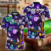 BlueJose Billiards Neon 8-Ball Arcade Glow Style Personalized Name Shirt (4 Colors)