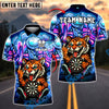 BlueJose Darts Funny Tiger Pose Customized Name, Team Name 3D Shirt (4 Colors)